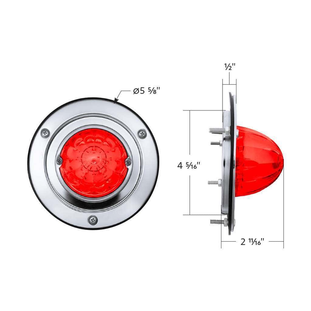 17 Led Dual Function Watermelon Light Sleeper Bunk Kit With 304 Stainless Steel Bezel-Red Led/Red Lens 9 17 LED Dual Function Watermelon Light Sleeper Bunk Kit With 304 Stainless Steel Bezel-Red LED/Red Lens