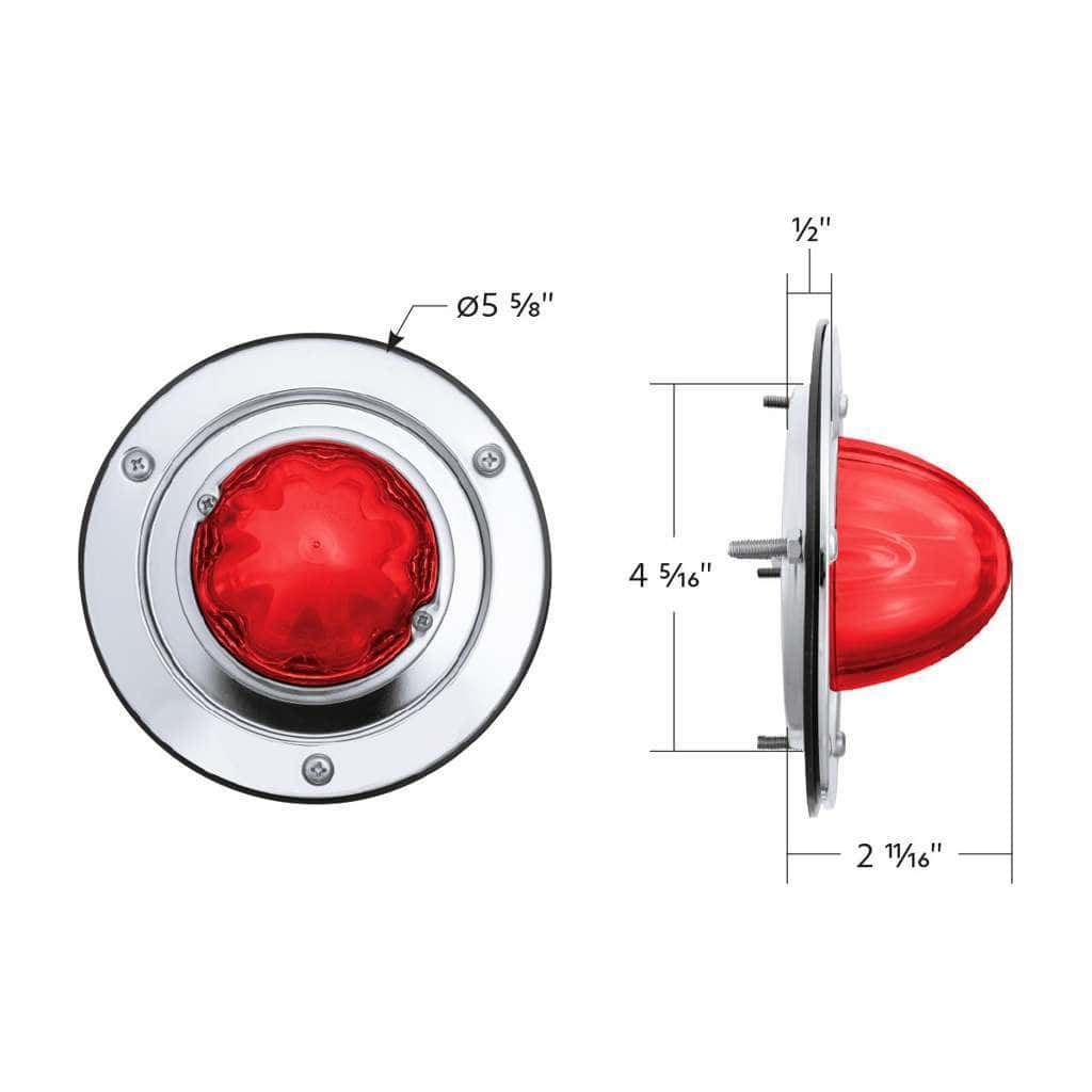 9 Led Dual Function Glolight Watermelon Sleeper Bunk Kit With 304 Stainless Steel Bezel-Red Led/Red Lens 9 9 LED Dual Function GloLight Watermelon Sleeper Bunk Kit With 304 Stainless Steel Bezel-Red LED/Red Lens