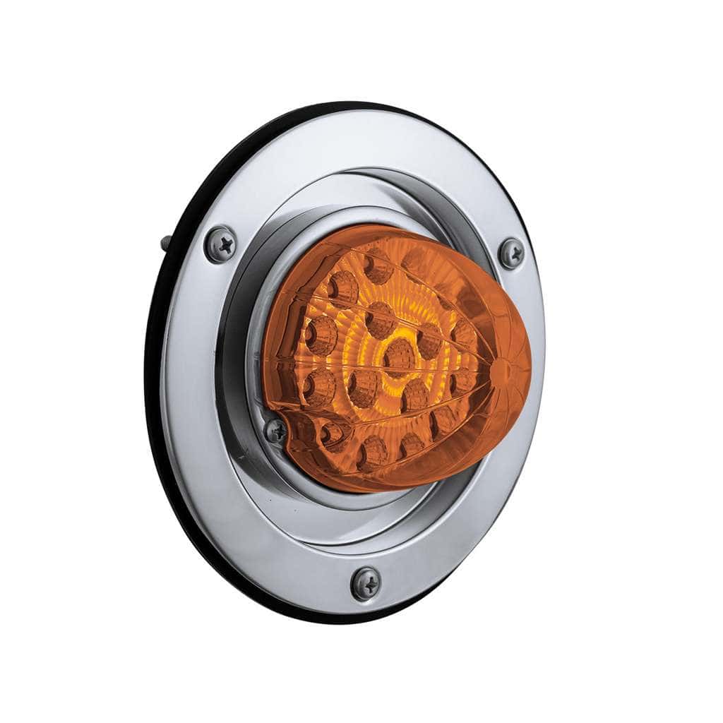 17 Led Dual Function Watermelon Reflector Sleeper Bunk Kit With 304 Ss Bezel-Amber Led/Amber Lens 3 17 LED Dual Function Watermelon Reflector Sleeper Bunk Kit With 304 SS Bezel-Amber LED/Amber Lens