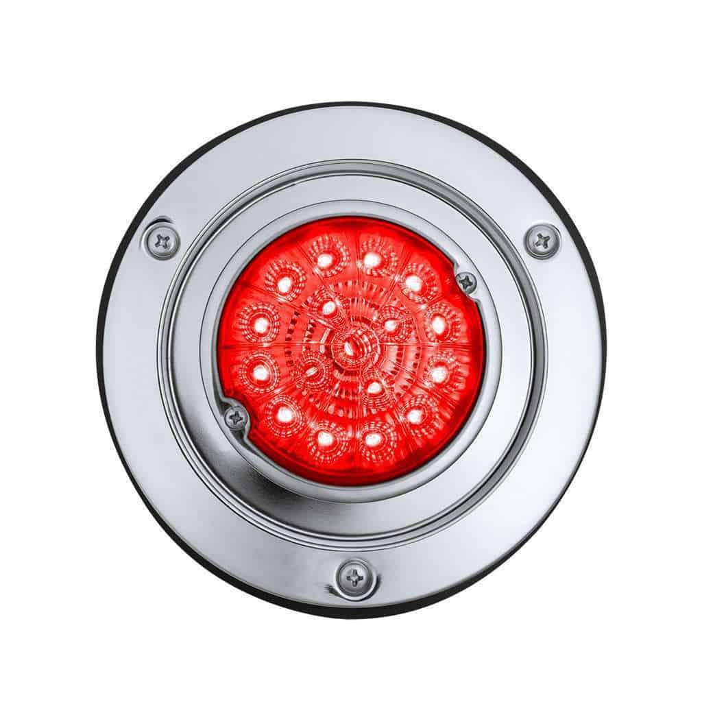 17 Led Dual Function Watermelon Reflector Light Sleeper Bunk Kit With 304 Ss Bezel-Red Led/Red Lens 4 17 LED Dual Function Watermelon Reflector Light Sleeper Bunk Kit With 304 SS Bezel-Red LED/Red Lens
