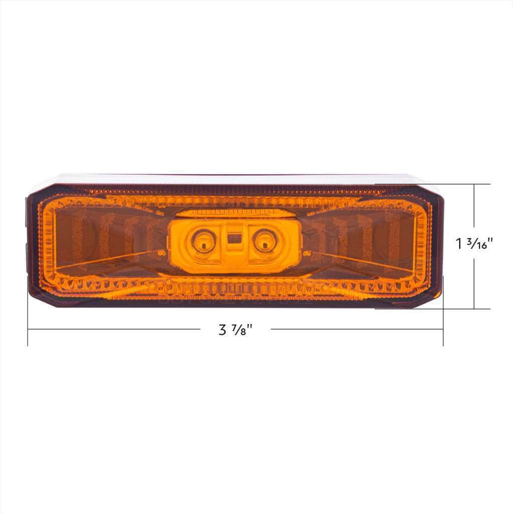 10 Led Rectangular Abyss Light (Clearance/Marker) - Amber Led/Amber Lens 5 10 LED Rectangular Abyss Light (Clearance/Marker) - Amber LED/Amber Lens