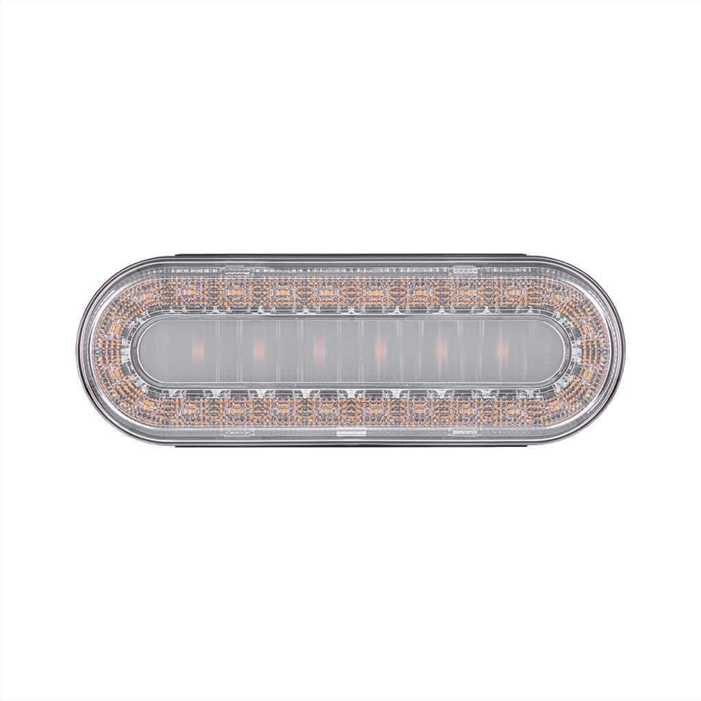 30 LED 6" Oval Lumos Light I-Series (Turn Signal) - Amber LED/Clear Lens