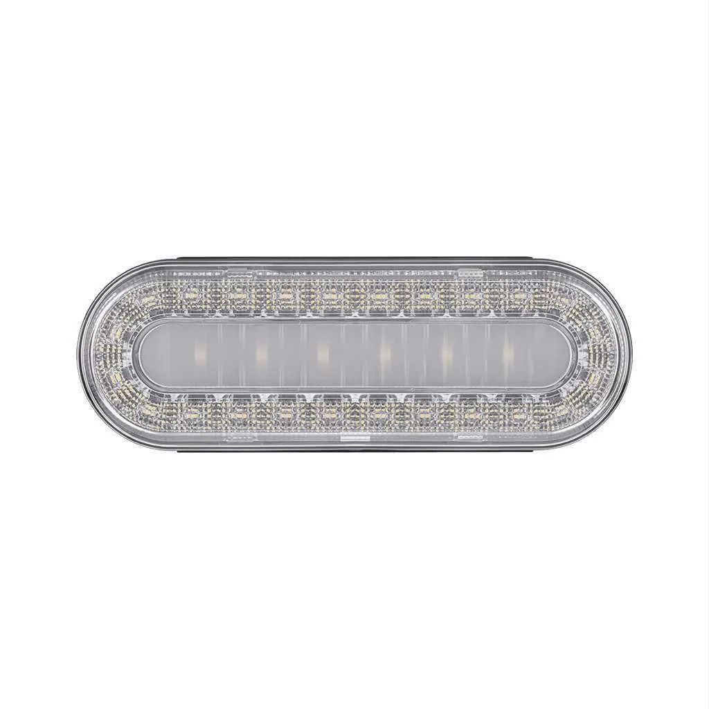 30 LED 6" Oval Lumos Light I-Series (Back-Up) - White LED/Clear Lens