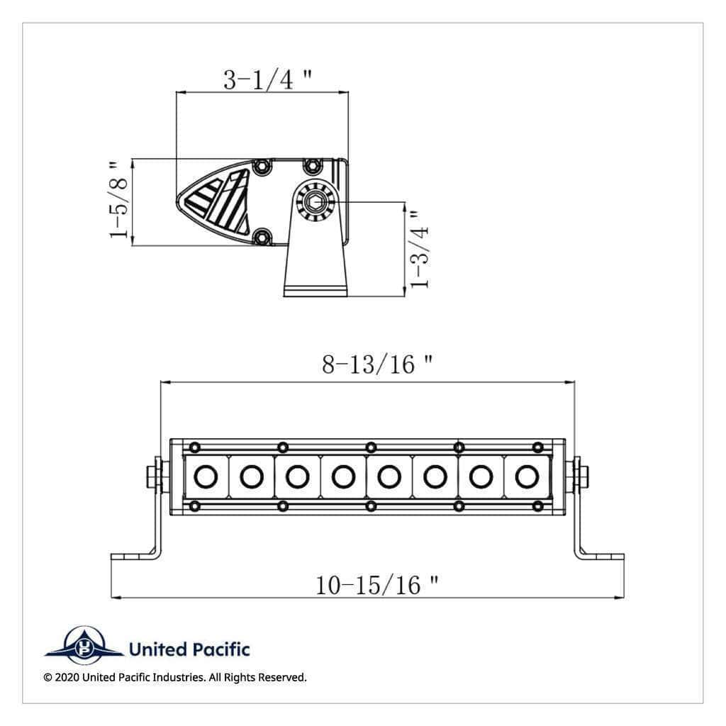 8 High Power Cree Led Single Row 8-3/4&Quot; Light Bar - Spot &Amp; Flood 4 8 High Power CREE LED Single Row 8-3/4" Light Bar - Spot & Flood