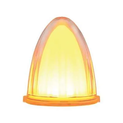 9 LED Dual Function GloLight Watermelon Grakon 1000 Style Cab Light - Amber LED/Clear Lens
