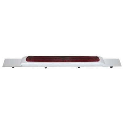 Chrome Top Mud Flap Plate With 19 LED 17" Light Bar & Bezel - Red LED/Red Lens (Each)