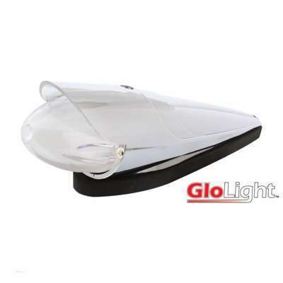 9 LED Dual Function GloLight Watermelon Grakon 1000 Style Cab Light Kit With Visor - Amber LED/Clear Lens
