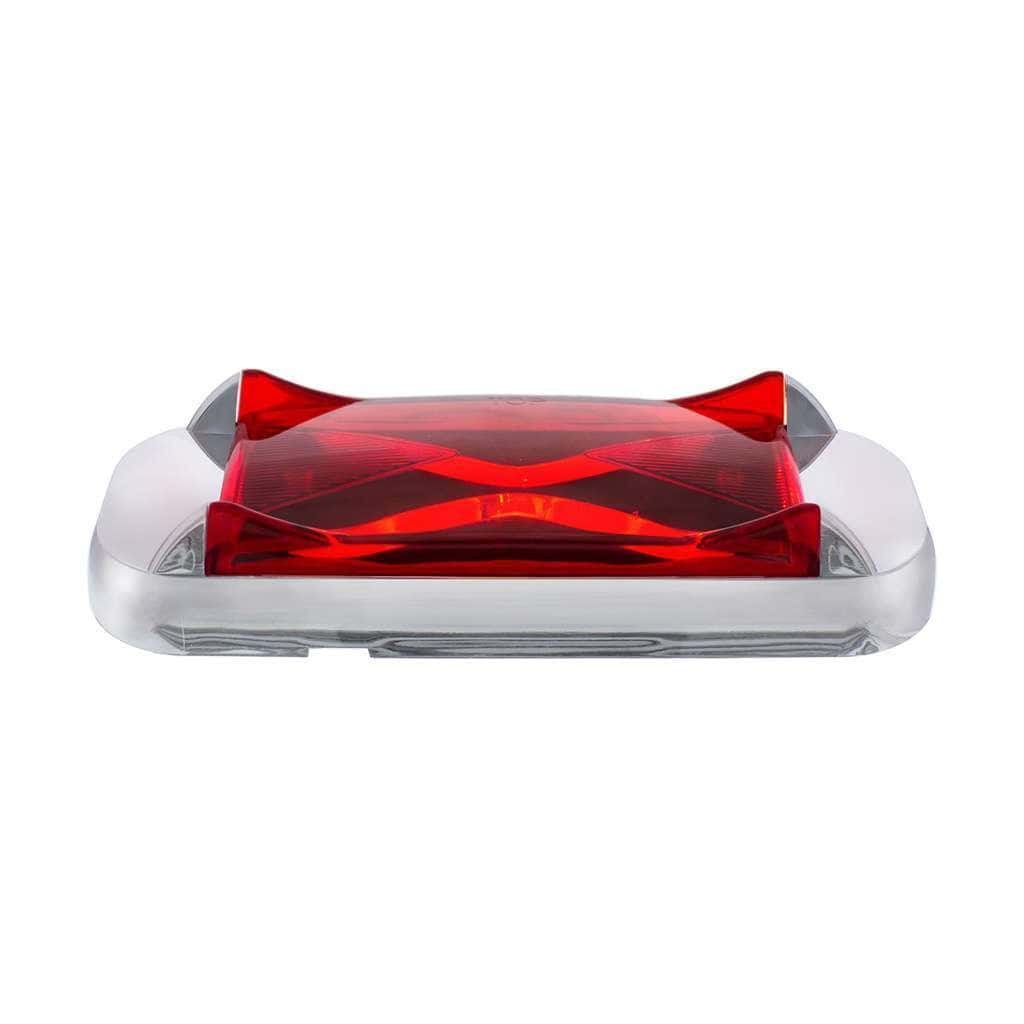 4 Led Saber Rectangular Marker Light With Red Lens 4 4 LED Saber Rectangular Marker Light With Red Lens
