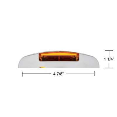 16 Led Reflector Light (Clearance/Marker) With Chrome Bezel-Amber 5 16 LED Reflector Light (Clearance/Marker) With Chrome Bezel - Amber LED/Amber Lens