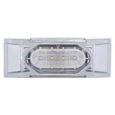 16 LED Reflector Light (Clearance/Marker) With Chrome Bezel - Red LED/Clear Lens