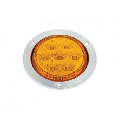 7 Led 4&Quot; Ss Flange Turn Signal Light - Amber Led/Amber Lens 3 7 LED 4" SS Flange Turn Signal Light - Amber LED/Amber Lens