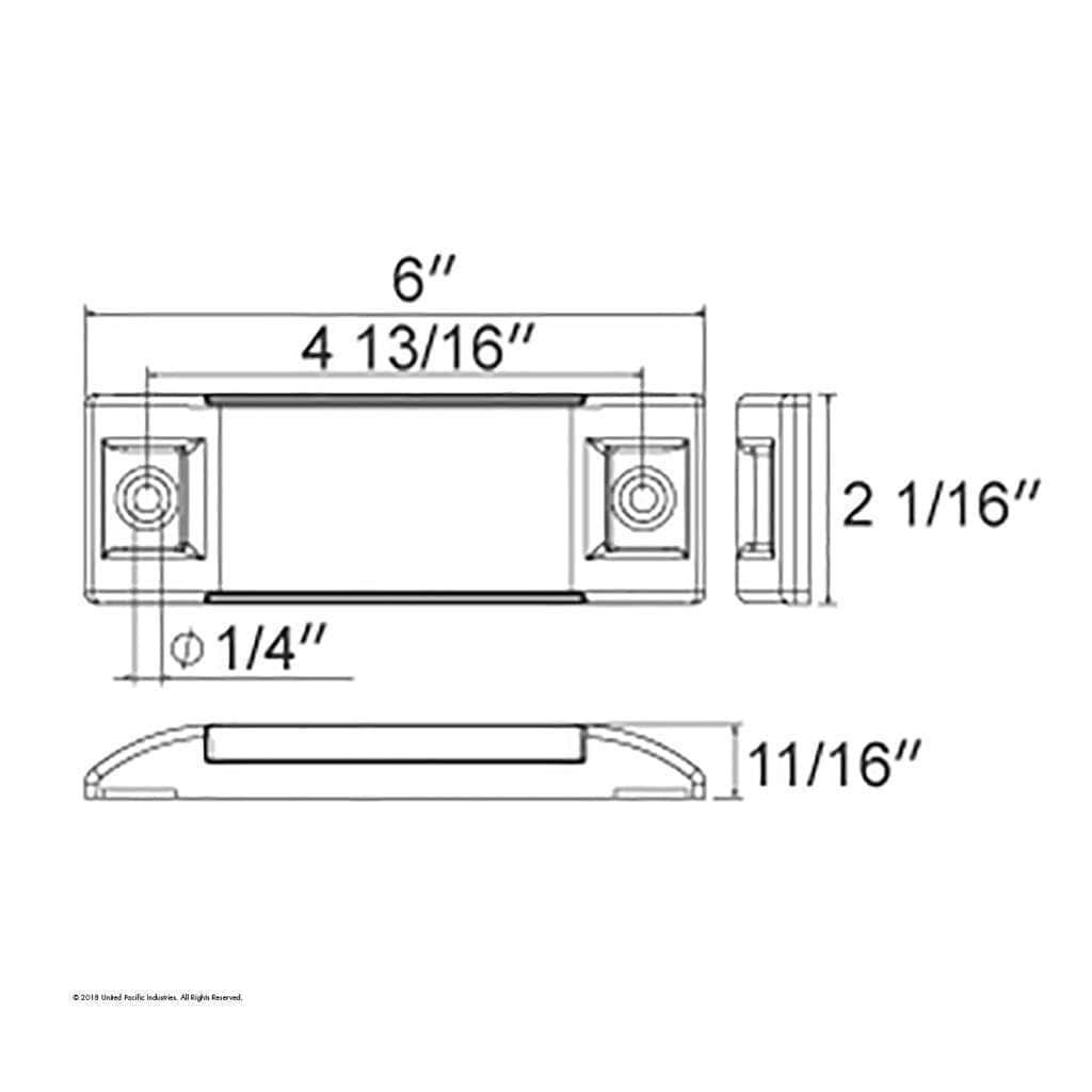 16 Led Rectangular Glolight (Clearance/Marker) - Red Led/ Red Lens 5 16 LED Rectangular GloLight (Clearance/Marker) - Red LED/ Red Lens