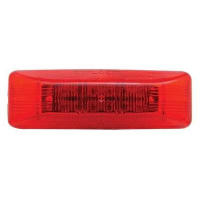 12 LED Rectangular Light (Clearance/Marker) - Red LED/Red Lens