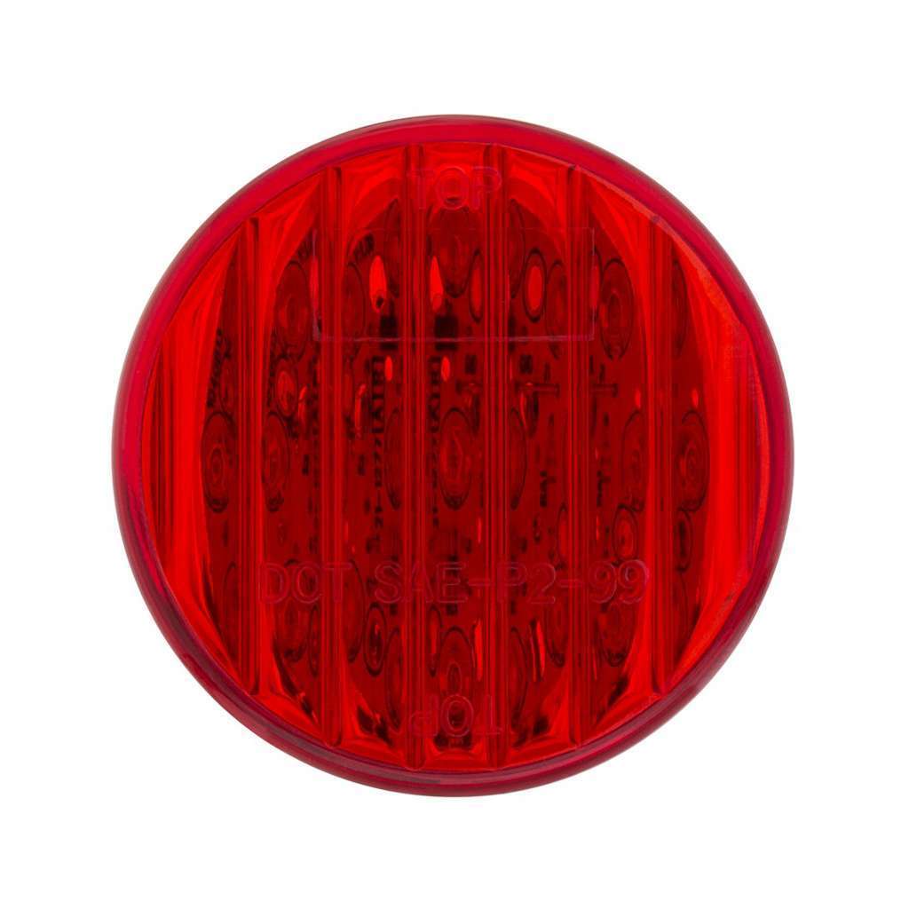 9 LED 2" Round Light (Clearance/Marker) - Red LED/Red Lens