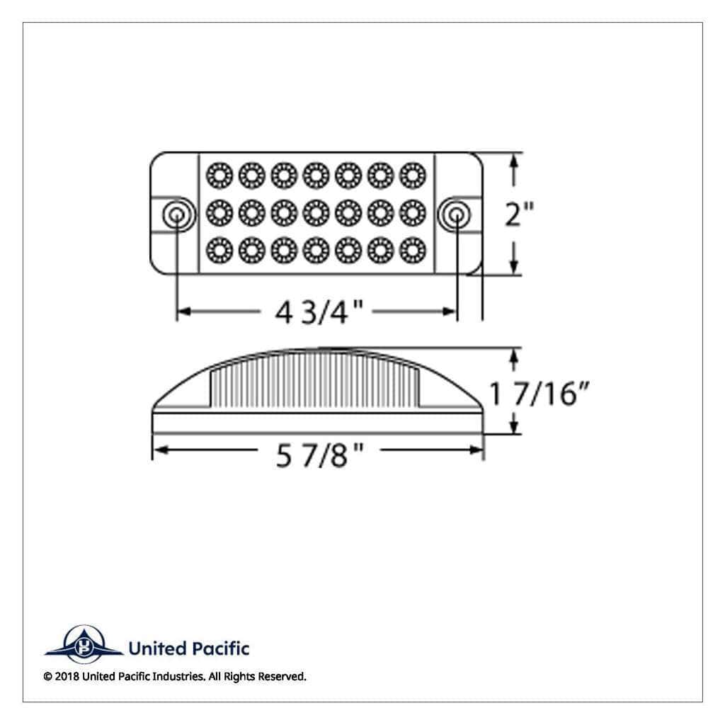 21 Led Reflector Rectangular Light (Clearance/Marker) - Amber Led/Amber Lens 4 21 LED Reflector Rectangular Light (Clearance/Marker) - Amber LED/Amber Lens