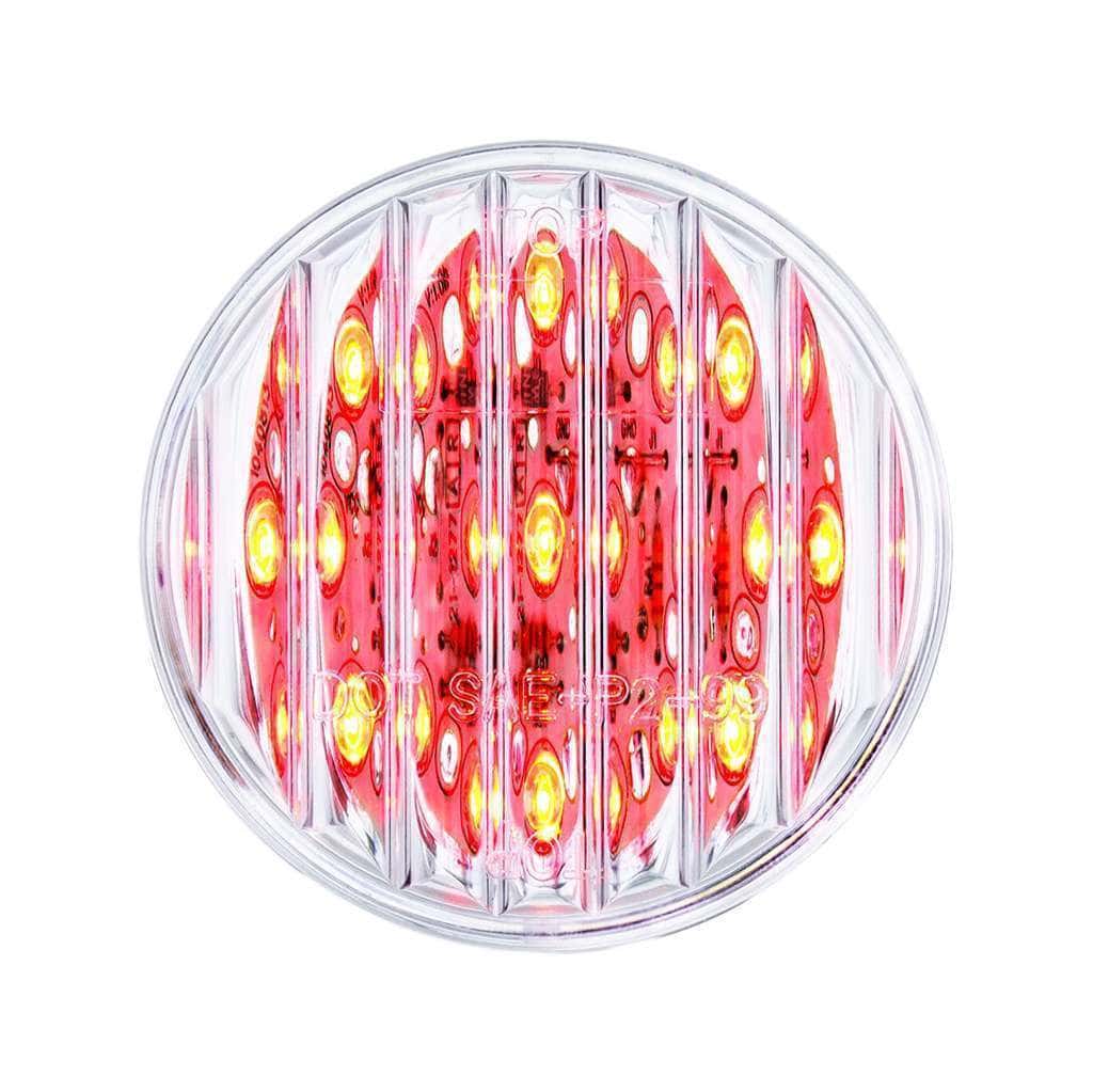 9 LED 2" Round Light (Clearance/Marker) - Red LED/Clear Lens
