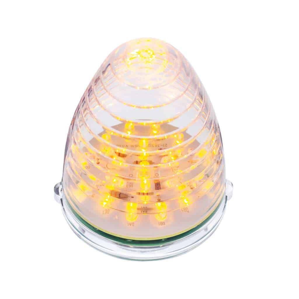 19 LED Beehive Grakon 1000 Cab Light - Amber LED/Clear Lens