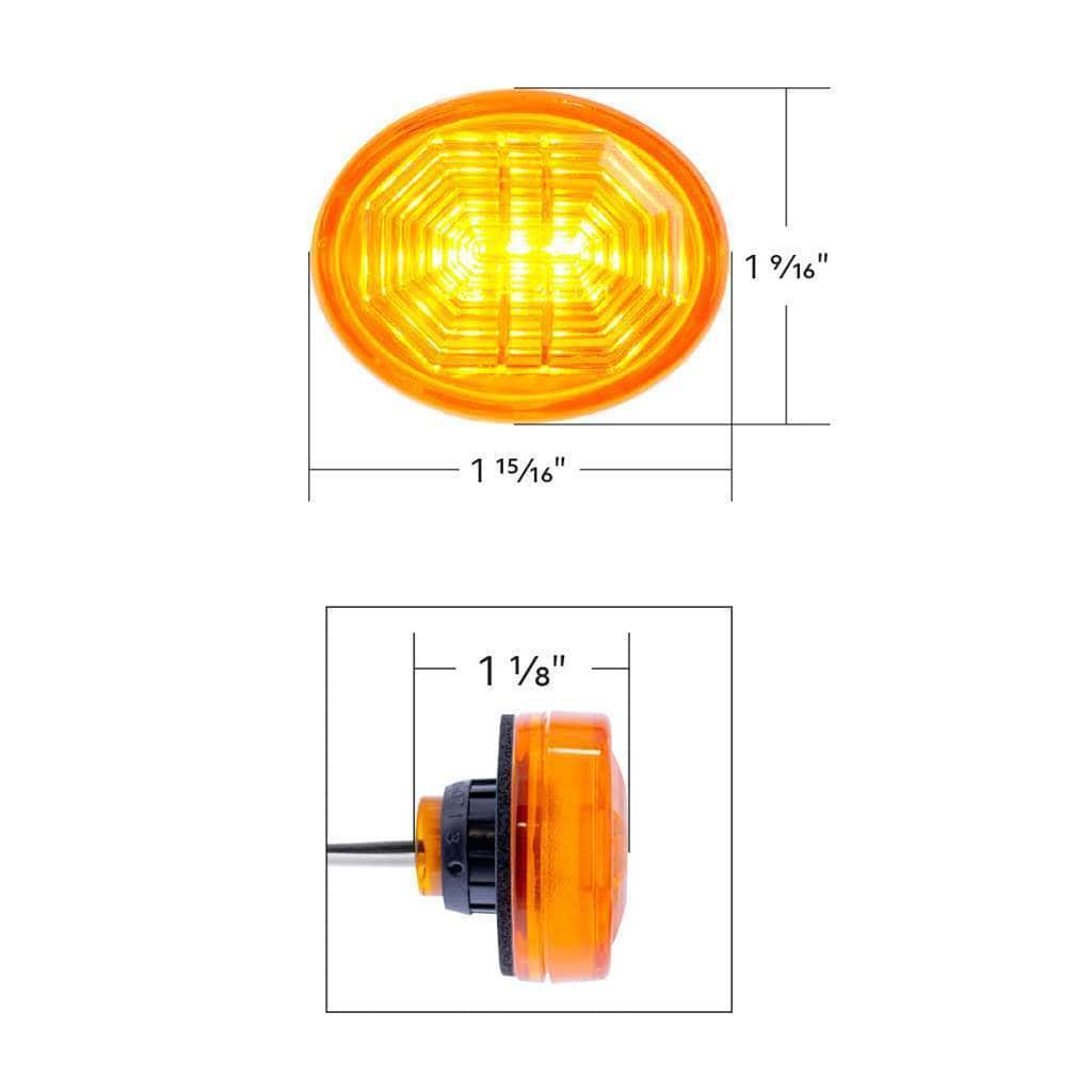 3 Led Oval Clearance/Marker Light-Amber Led/Amber Lens 9 3 LED Oval Clearance/Marker Light-Amber LED/Amber Lens