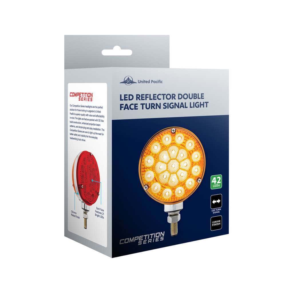 42 Led Reflector Double Face Competition Series Turn Signal Light-Amber &Amp; Red Led/Lens 10 42 LED Reflector Double Face Competition Series Turn Signal Light-Amber & Red LED/Lens