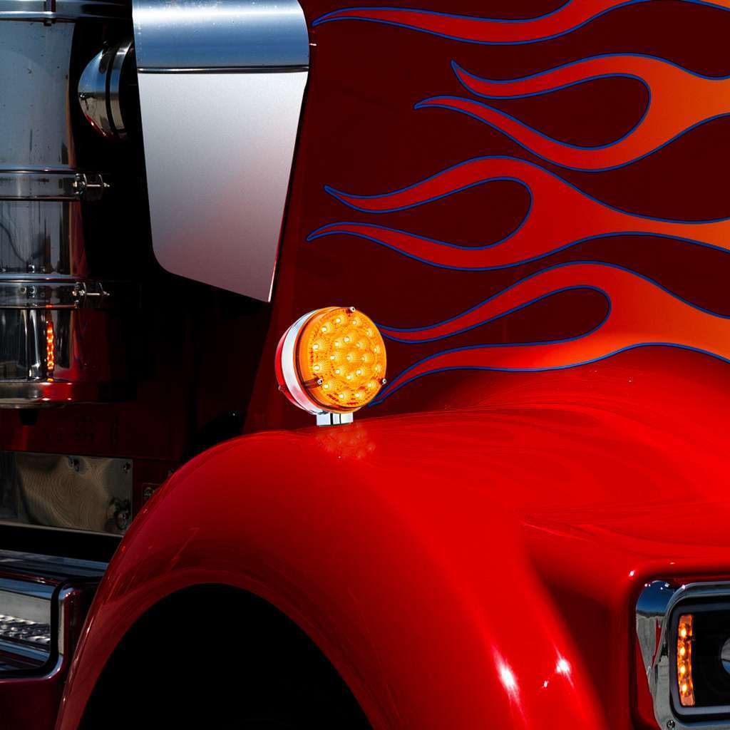 42 Led Reflector Double Face Competition Series Turn Signal Light-Amber &Amp; Red Led/Lens 11 42 LED Reflector Double Face Competition Series Turn Signal Light-Amber & Red LED/Lens