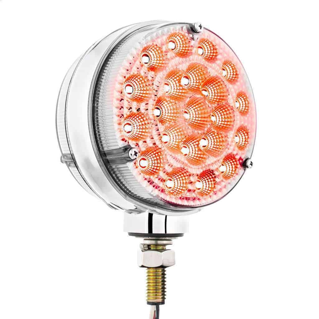 42 Led Reflector Double Face Competition Series Turn Signal Light-Amber &Amp; Red Led/Clear Lens 6 42 LED Reflector Double Face Competition Series Turn Signal Light-Amber & Red LED/Clear Lens