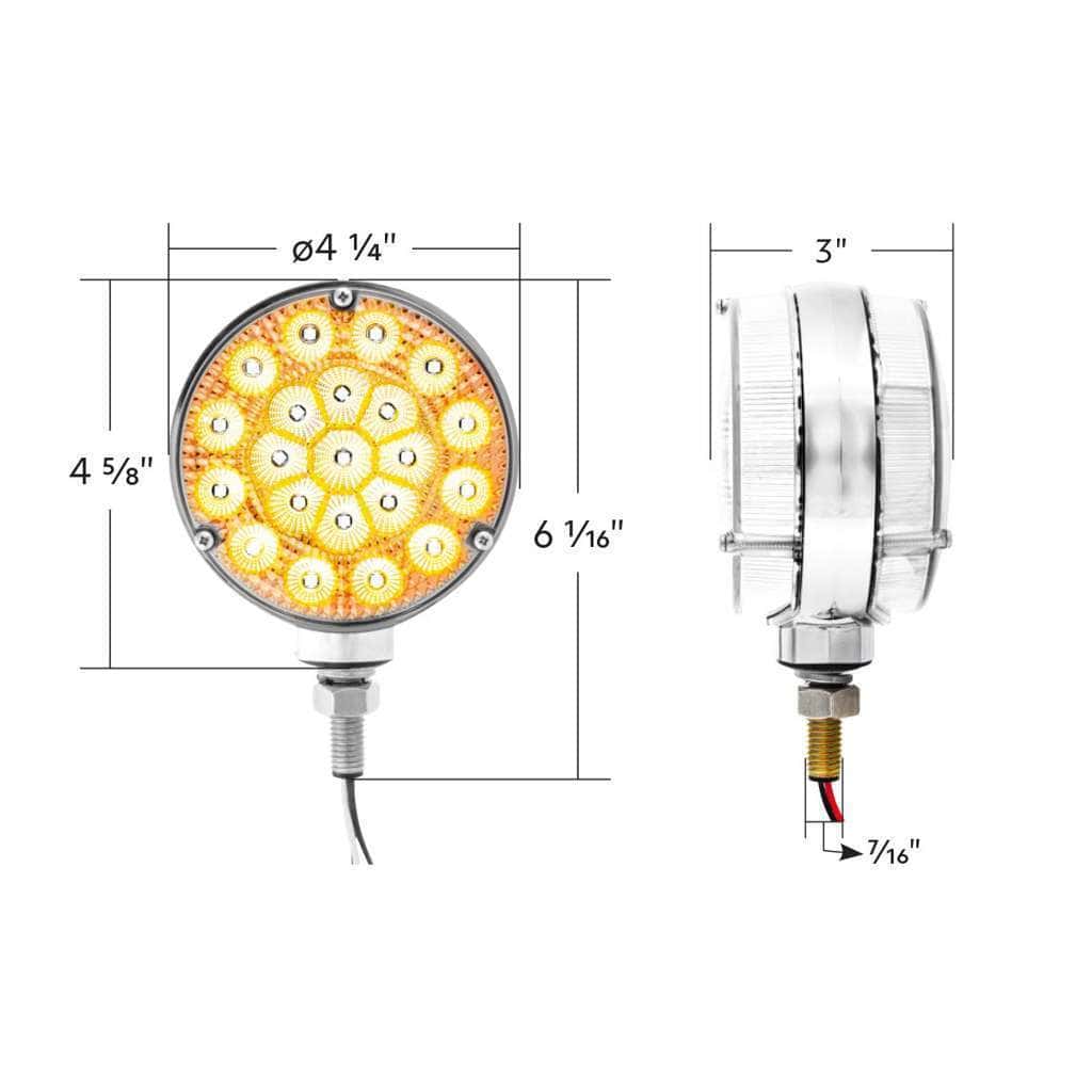 42 Led Reflector Double Face Competition Series Turn Signal Light-Amber &Amp; Red Led/Clear Lens 9 42 LED Reflector Double Face Competition Series Turn Signal Light-Amber & Red LED/Clear Lens
