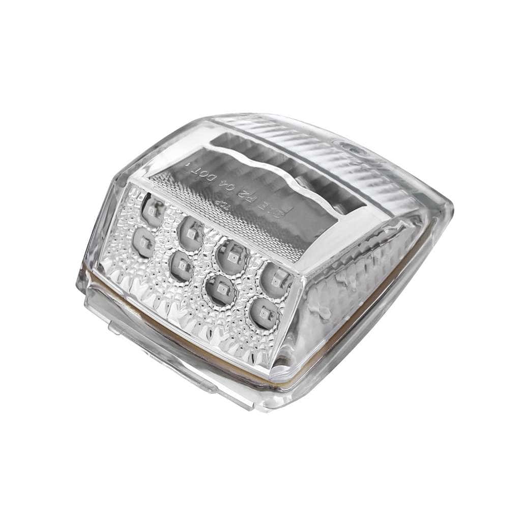 17 LED Reflector Square Cab Light - Amber LED/Clear Lens