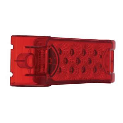 13 Led Reflector Rectangular Light (Clearance/Marker) - Red Led/Red Lens 3 13 LED Reflector Rectangular Light (Clearance/Marker) - Red LED/Red Lens