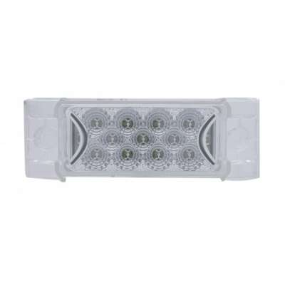 13 LED Reflector Rectangular Light (Clearance/Marker) - Amber LED/Clear Lens