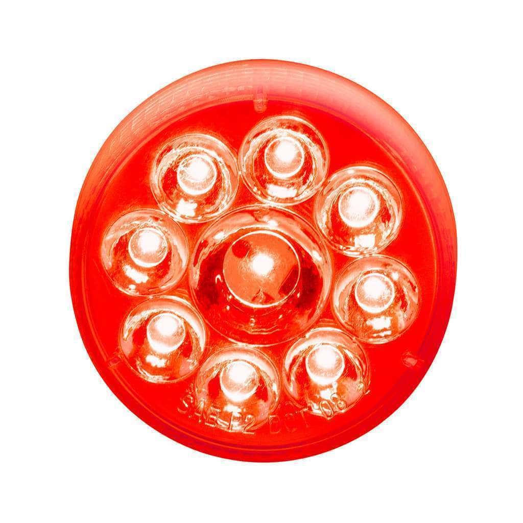 9 LED 2-1/2" Round Pure Reflector Light (Clearance/Marker) - Red LED/Red Lens