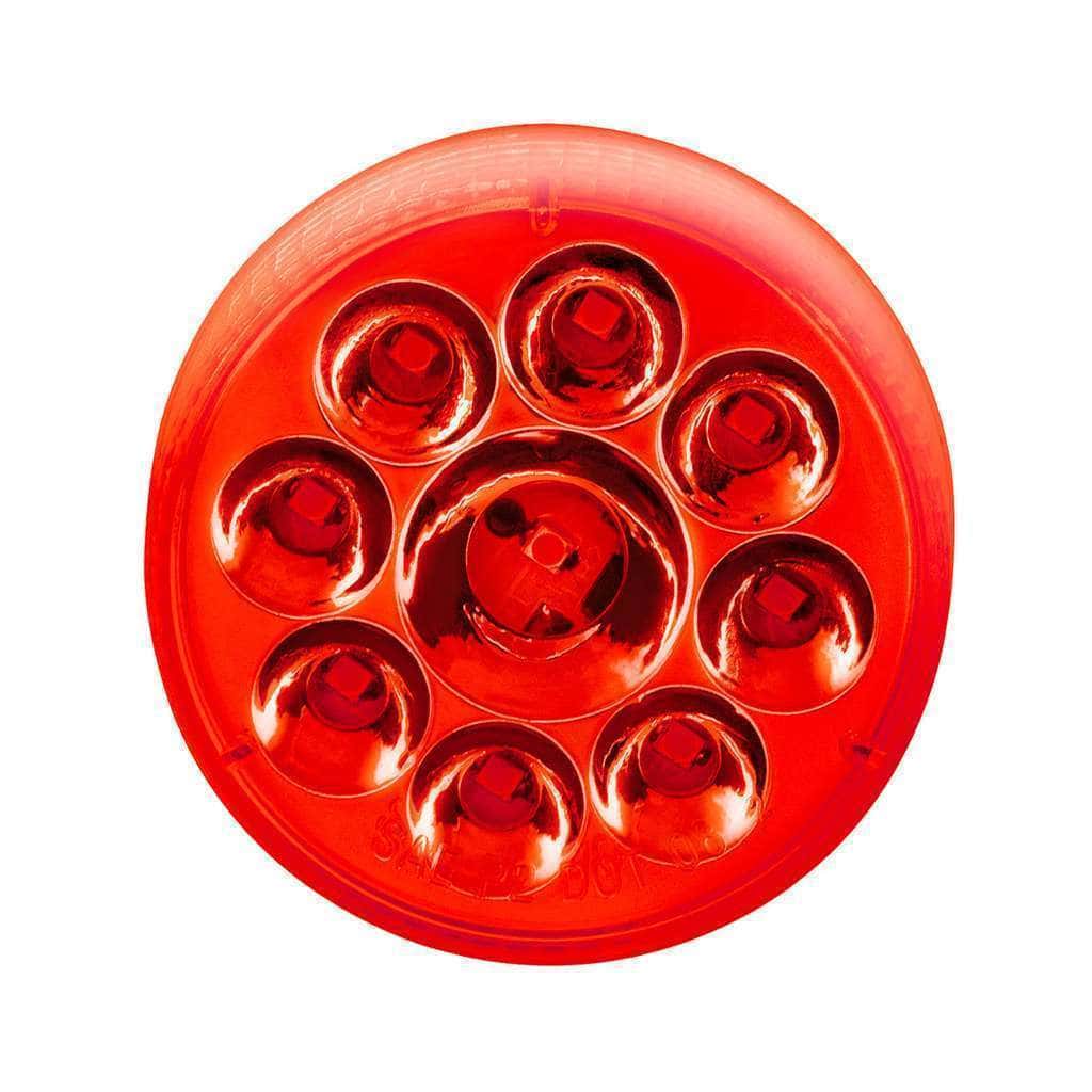 9 LED 2-1/2" Round Pure Reflector Light (Clearance/Marker) - Red LED/Red Lens