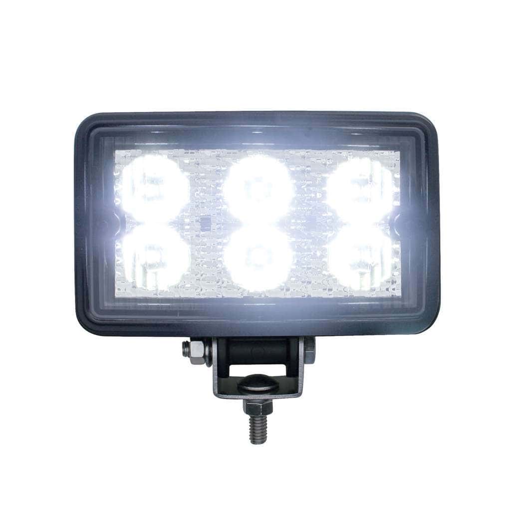 6 High Power 3 Watt LED Rectangular Work Light