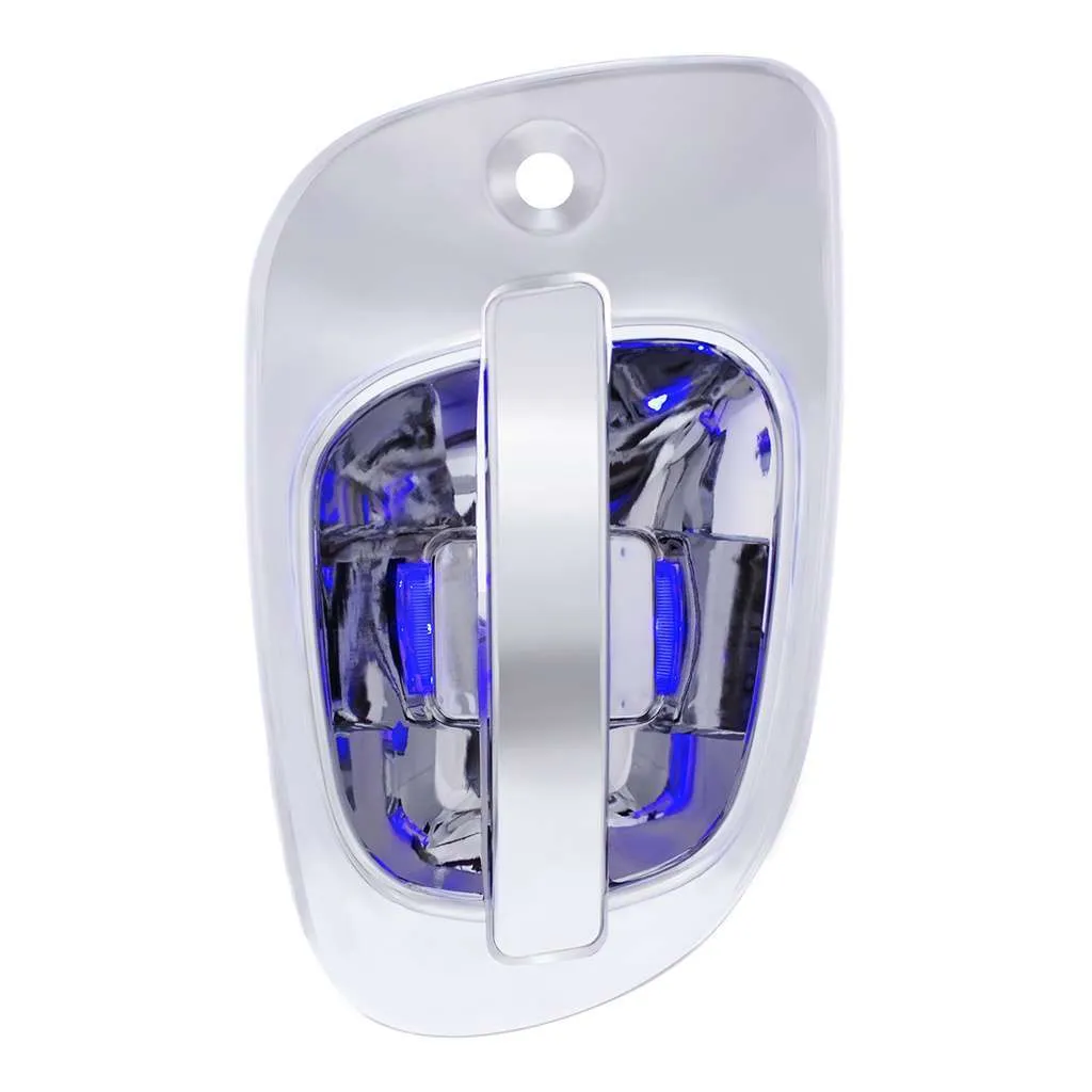 6 Blue LED Chrome Door Handle Cover for Freightliner