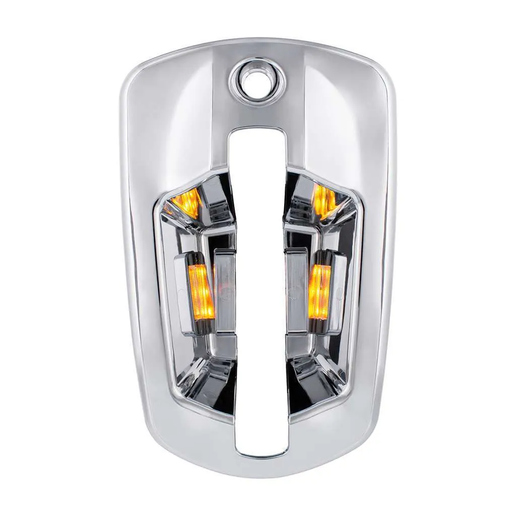 6 LED Chrome Door Handle Cover For 2018-2025 Freightliner Cascadia-Amber LED
