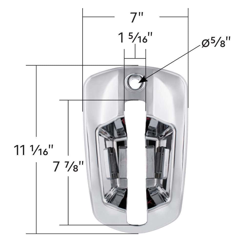 6 Led Chrome Door Handle Cover For 2018-2025 Freightliner Cascadia-Blue Led 7 6 LED Chrome Door Handle Cover For 2018-2025 Freightliner Cascadia-Blue LED