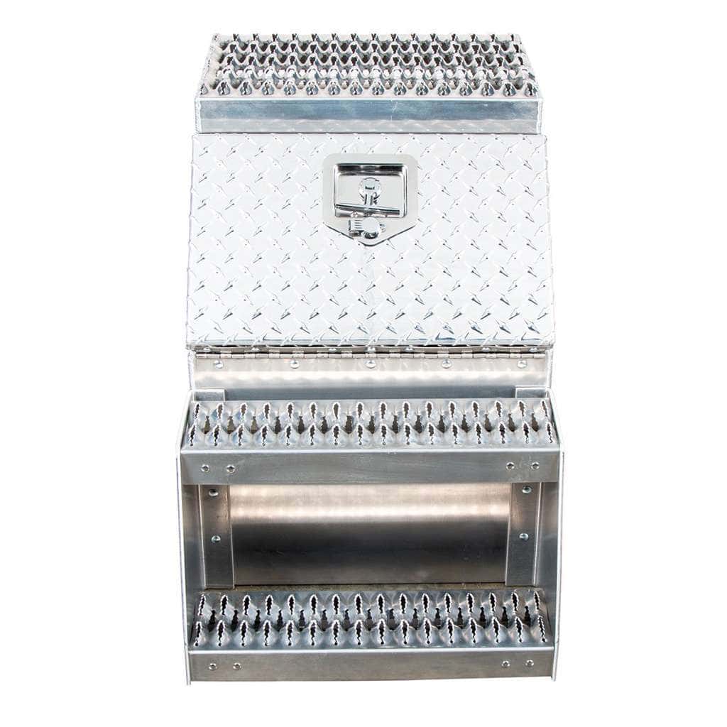 18"L X 25"W X 28"H Aluminum Step Saddle Box