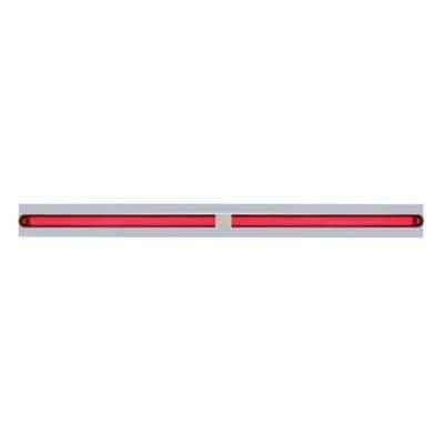 Chrome Top Mud Flap Plate With Two 24 LED 12" GloLight Bars (Each)