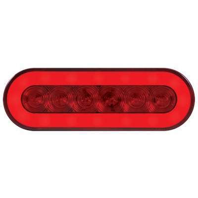 Stainless Top Mud Flap Bracket With 3X 22 Led 6&Quot; Oval Glolight &Amp; Visors (Each) 3 Stainless Top Mud Flap Bracket With 3X 22 LED 6" Oval GloLight & Visors (Each)