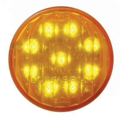 30" Heavy Duty Mud Flap Hangers With 9 LED End Cap & Grommet - Amber LED