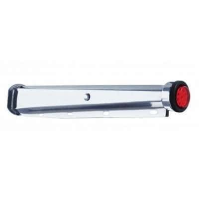 30" Heavy Duty Mud Flap Hangers With 9 LED Reflector End Cap & Grommet - Red LED