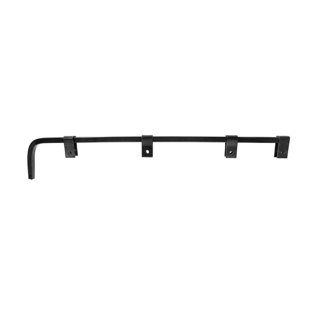 Black Straight Mud Flap Hangers With Mounting Hardware