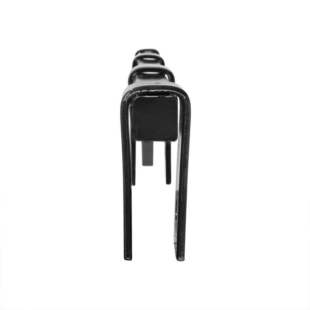Black Straight Mud Flap Hangers With Mounting Hardware - No Coil (Pair) 3 Black Straight Mud Flap Hangers With Mounting Hardware