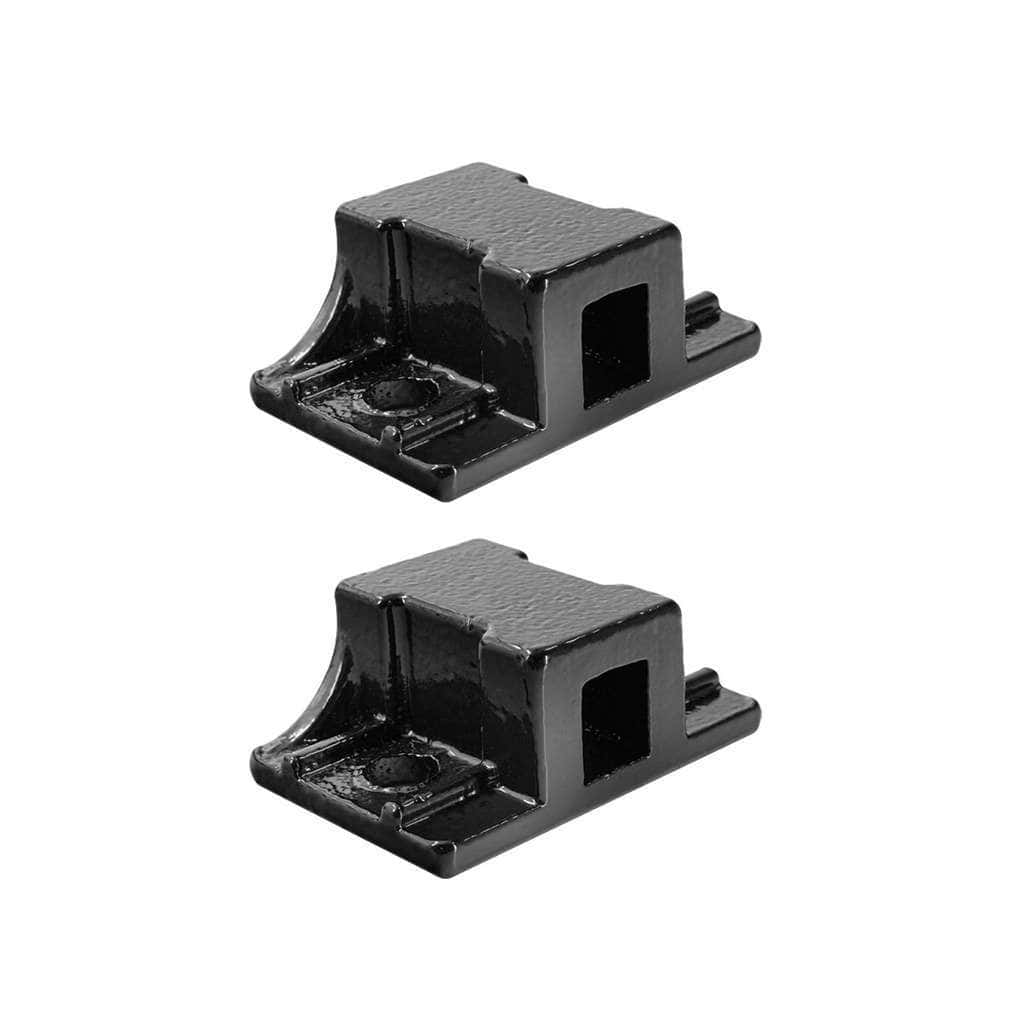 Black Straight Mud Flap Hangers With Mounting Hardware - No Coil (Pair) 5 Black Straight Mud Flap Hangers With Mounting Hardware