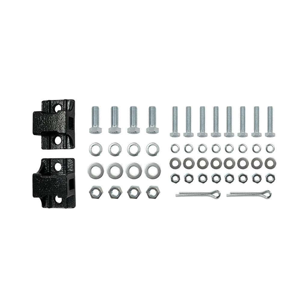 Black Straight Mud Flap Hangers With Mounting Hardware - No Coil (Pair) 7 Black Straight Mud Flap Hangers With Mounting Hardware