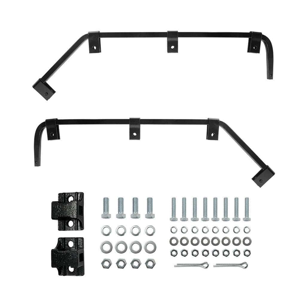 Black Angled Mud Flap Hangers With Mounting Hardware