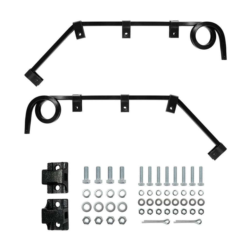 Black Angled Mud Flap Hangers With Mounting Hardware
