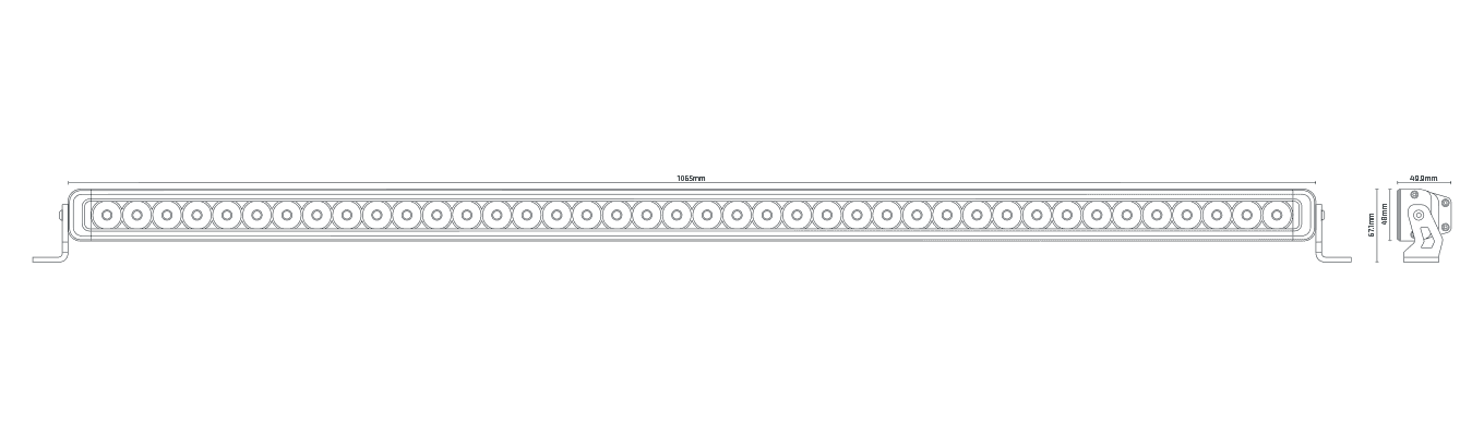 Nx841 – 42″ Led Light Bar | 9473 Raw Lumens | Combo Beam 9 NX841 – 42″ LED Light Bar | 9473 Raw Lumens | Combo Beam