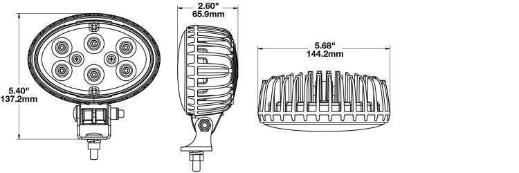 Jw Speaker Led Work Light Model 735 - Amber Lens Trapezoid Beam 4 LED Work Light Model 735 - Amber Lens Trapezoid Beam