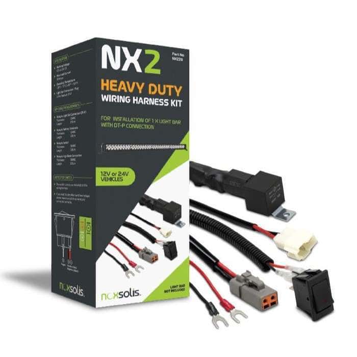 NX220 – Heavy Duty Wiring Harness Kit For 1x Light Bar (With DT-P Connection)