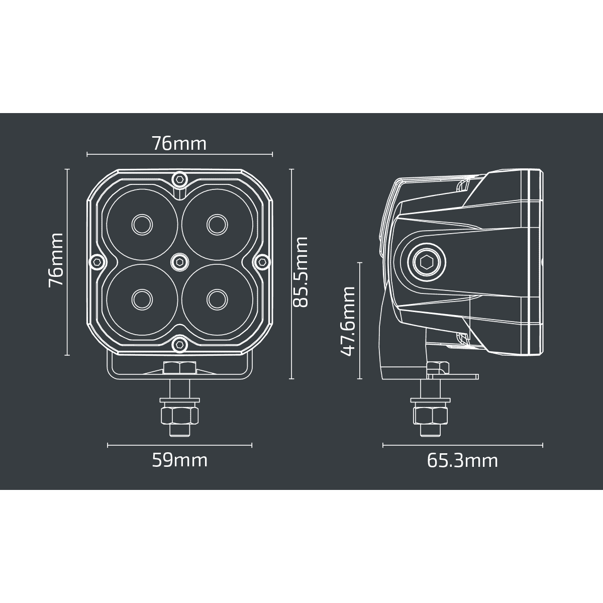 Nx501 – 3″ Led Work Light 12-24V | 1495 Lumen | 20W | Sae/Dot Interchangeable Lenses 3 NX501 – 3″ LED Work Light 12-24V | 1495 Lumen | 20W | SAE/DOT Interchangeable Lenses